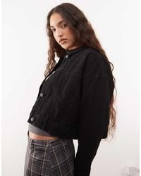 Noisy May - Recht Cropped Denim Jack - Lyst