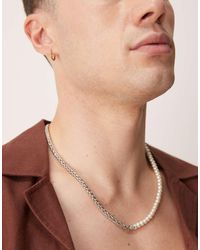 ASOS - Collana Da Festival Con Perle Sintetiche E Catenina - Lyst