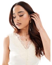 Y.A.S - Y.a.s - débardeur à col v avec détail en dentelle - Lyst