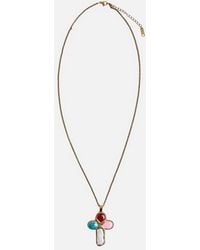 Public Desire - Multi Coloured Cross Detail Necklace - Lyst