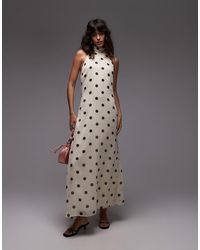 ASOS - Chiffon High Neck Halter Maxi Dress - Lyst