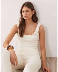 ASOS - Knitted Cotton Blend Boucle Top - Lyst