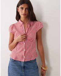 Miss Selfridge - Getailleerd Overhemd Met Korte Mouwen - Lyst