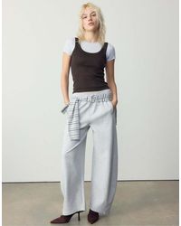 Stradivarius - Ribbed Racerback T-Shirt - Lyst