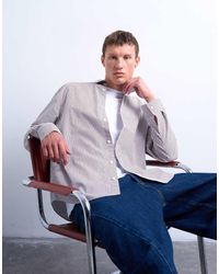 TOPMAN - Camicia Comoda A Righe - Lyst