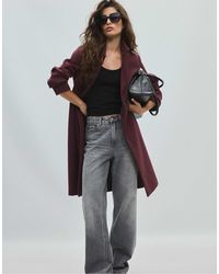Stradivarius - Mantel mit geradem schnitt und soft-touch-oberfläche - Lyst