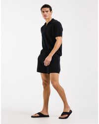 ASOS - Knitted Co-ord Airtex Shorts - Lyst