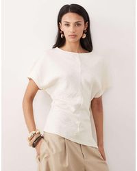 Gina Tricot - Asymmetrische Top Met Korte Mouwen - Lyst
