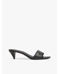 Tommy Hilfiger - Th Monogram Leather Heeled Mules - Lyst