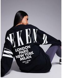 ASOS - Weekend Collective Icon Oversized Long Sleeve T-shirt With Stacked Back Logo - Lyst