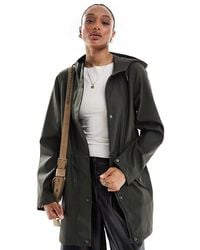 Vero Moda - Chubasquero Intenso Con Capucha Y Acabado Revestido De -Verde - Lyst