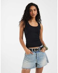 ASOS - Bra Free Seamless Rib Scoop Neck Vest - Lyst