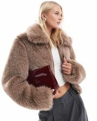 ASOS - Asos Design Tall Faux Fur Bomber Jacket - Lyst