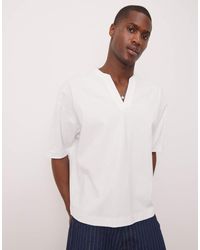 ASOS - Heavyweight Oversized T-shirt With Notch Neck Detail - Lyst