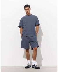 Pull&Bear - Bermuda molletonné texturé - gris - Lyst