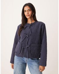 Nobody's Child - Tie-front Quilted Jacket - Lyst