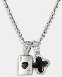 CERNUCCI - Motif & Gem Card Necklace - Lyst
