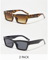 ASOS - 2 Pack Square Sunglasses - Lyst