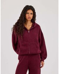 CERNUCCI - Knitted Stitch Back Detail Zip Through Hoodie - Lyst