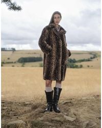 Daisy Street - Midi Lengtth Faux Fur Coat - Lyst