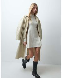 Pieces - Long Sleeve Knitted Mini Dress - Lyst