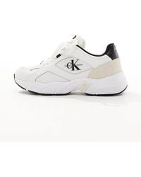 Calvin Klein - Leather Retro Lace Up Trainers - Lyst