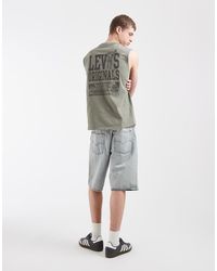 Levi's - Camiseta Sin Mangas Con Estampado Gráfico Del Logo En La Espalda De -Verde - Lyst