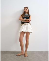 TOPSHOP - Denim Mini Rok Met Bolle Zoom - Lyst