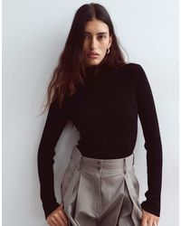 ARRANGE - Soft Knit Long Sleeve Bodysuit - Lyst