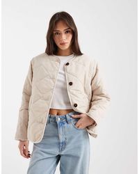 New Look - Soft Touch Quilted Jacket - Lyst