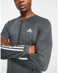 adidas Originals - Adidas Training Train 365 1/4 Zip Long Sleeve T-shirt - Lyst