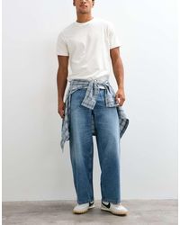ASOS - Vaqueros Barrel En Con Bolsillos Utilitarios Y Lavado Vintage - Lyst