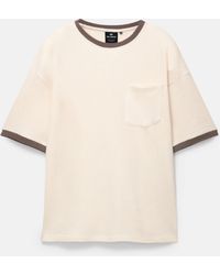 Pull&Bear - – geripptes strick-t-shirt - Lyst