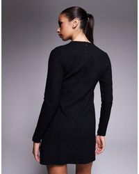ASOS Fit-and-Flare Midi Dress in Black | Lyst ASOS Fit-and-Flare Midi Dress in Black | Lyst