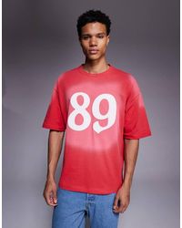 ASOS - Heavyweight Oversized Spray Wash Tee With Twill Applique Graphic - Lyst