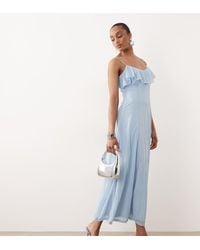 Vero Moda - Ruffle Bust Chiffon Midi Cami Dress - Lyst