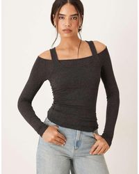 Mango - Long Sleeve Top With Vest Detail - Lyst
