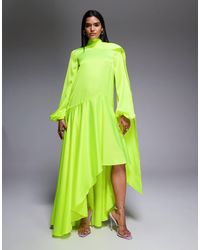 ASOS - Asos Archive Satin Maxi Dress With Dropped Waist And Scarf Detail - Lyst