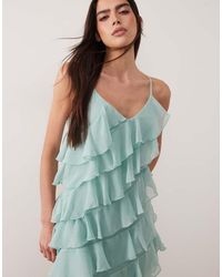 Vila - Ruffle Cami Mini Dress - Lyst