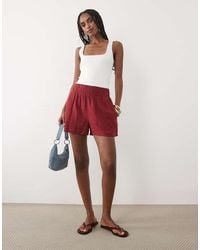 Nobody's Child - Joppa Linen Blend Elastic Waist Shorts - Lyst