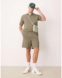 ASOS - Oversized Midweight Knitted Cotton Shorts Co-Ord - Lyst