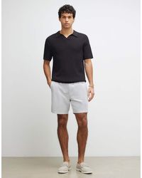 River Island - Regular Fit Linen Blend Pull On Shorts - Lyst