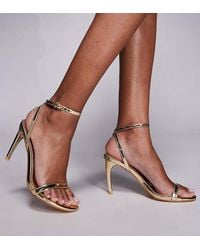 Public Desire - Public Desire Selene Wide Fit Barely There Heeled Sandals - Lyst