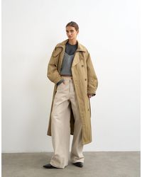TOPSHOP - Oversized Funnel Neck Trench - Lyst