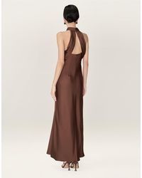 OMNES - Dresses Seychelles Halter Neck Satin Midi Dress - Lyst