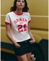 Pull&Bear - T-shirt à imprimé graphique spain 21 - Lyst