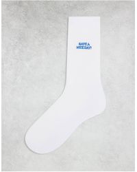 ASOS - Socks With Have A Nice Day Slogan - Lyst