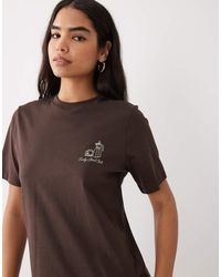 Mango - Round Neck Short Sleeve 'Early Bird Club' Graphic T-Shirt - Lyst