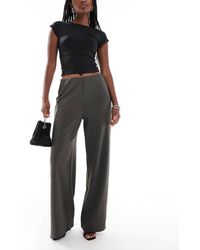 ONLY - Pantaloni Sartoriali A Fondo Ampio Scuro - Lyst