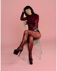 Calzedonia - Liberty Floral Fishnet Top - Lyst